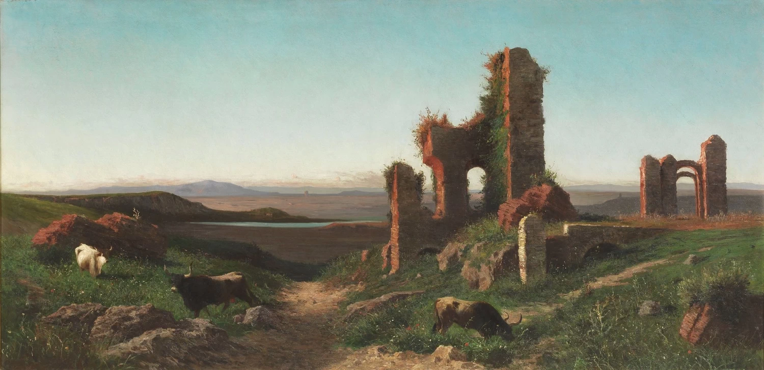 Campagna romana con rovine
